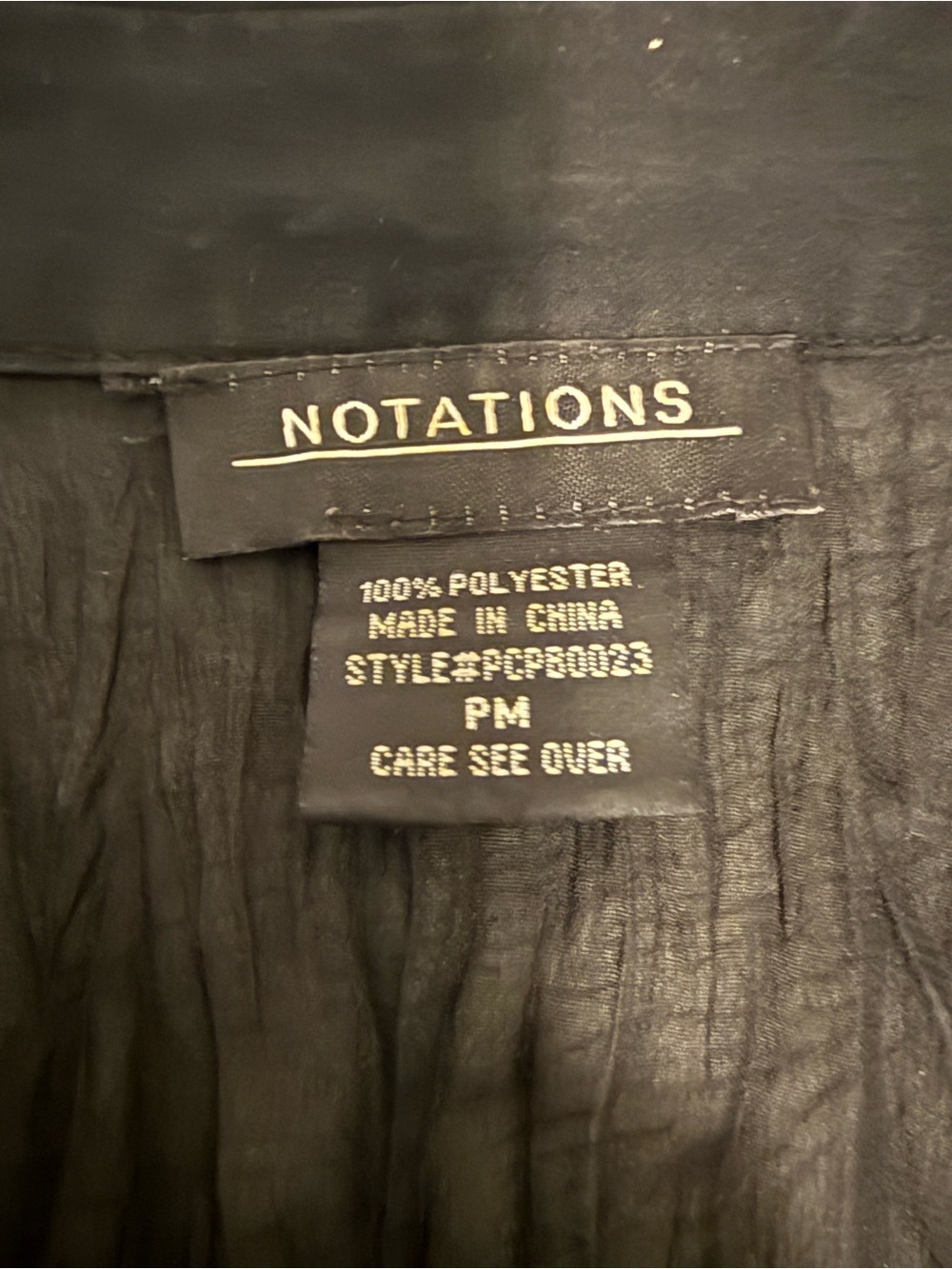 Notations Black Ruffle Front Button Blouse - Picture 2 of 5